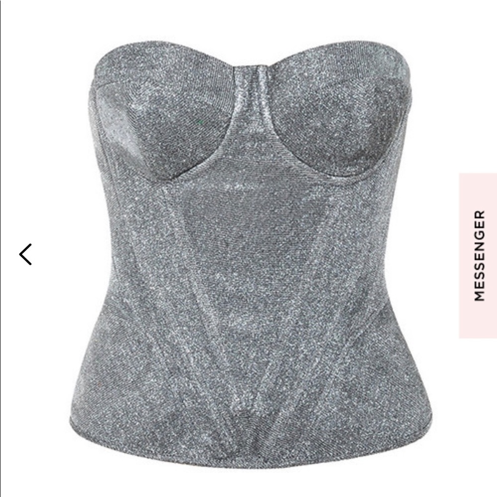 House OF CB silver Bustier